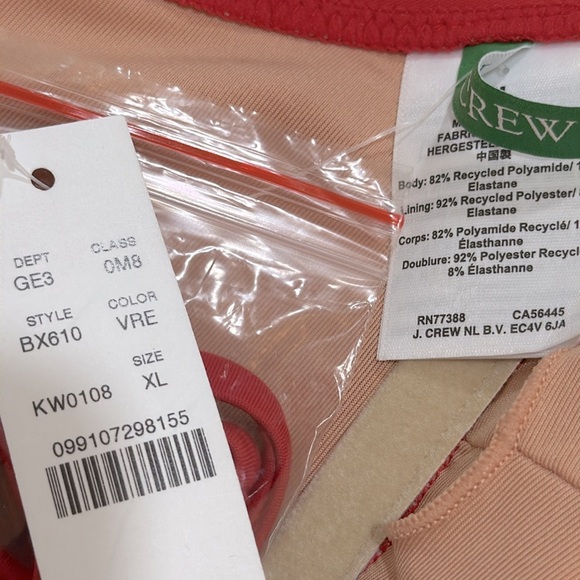 J. Crew Ruched Bandeau Bikini Top versatile straps NWT - Picture 7 of 7